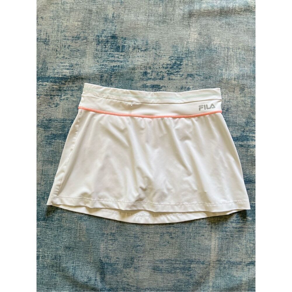 Fila White Peach Pink Athletic Golf Skort Medium